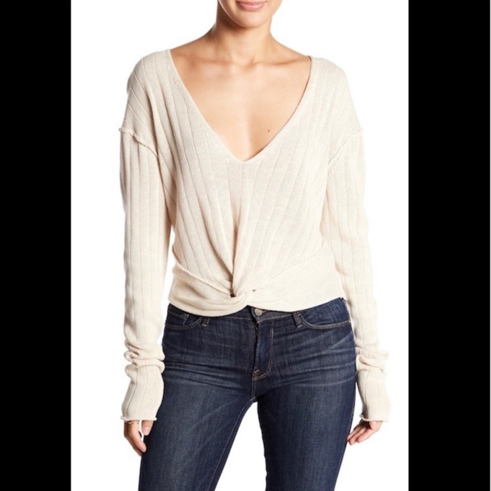 Free People pullover linen cardigan - size small